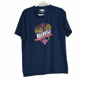 Rock N' Roll Women Blue T Shirt Nashville Marathon 2022 Running Short Slv Large